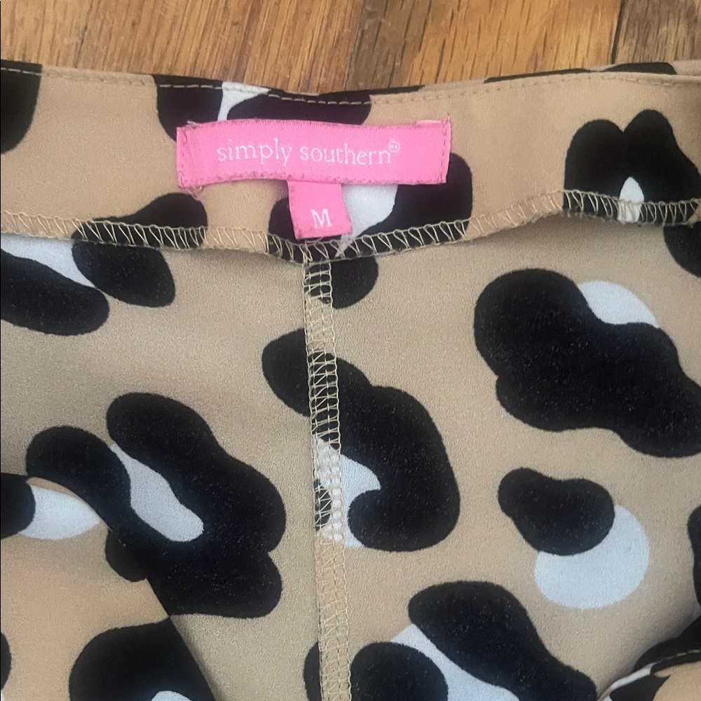 Simply Southern - Animal Print Oversized Top in Tan, Black & Cream - Picture 2 of 3